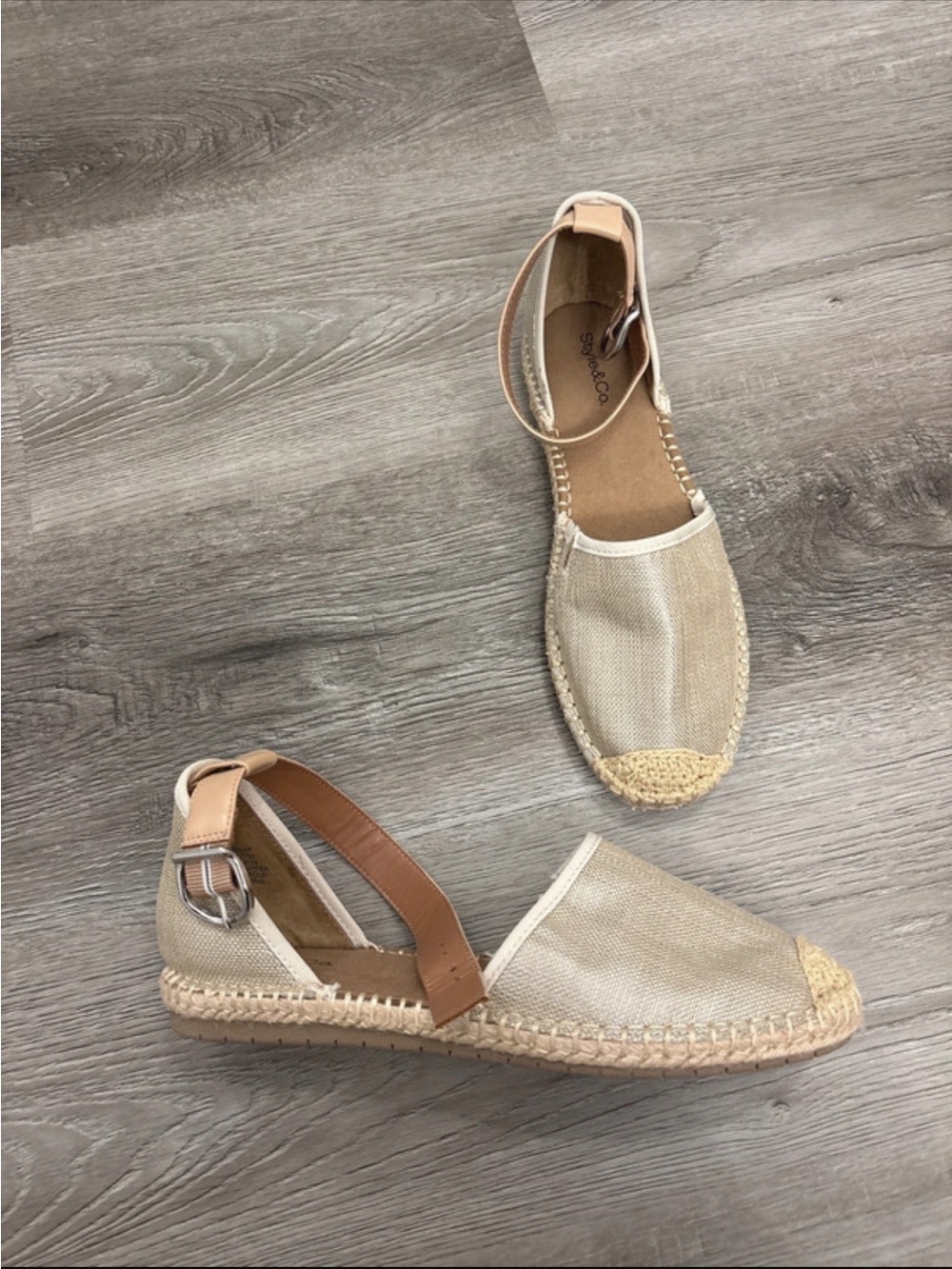 Style & Co Espadrilles close toe beige 7.5